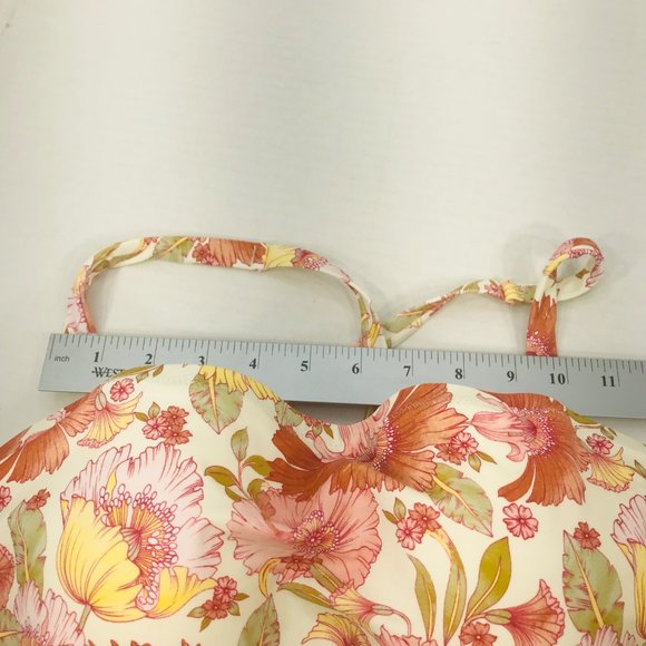 Shade And Shore Women's Sz 38D Underwire Halter Bikini Swim Top Floral Print New - Picture 8 of 12